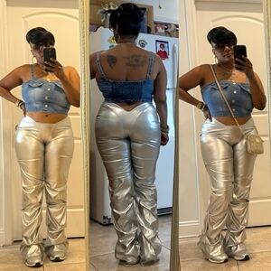 Silver Women's Pants